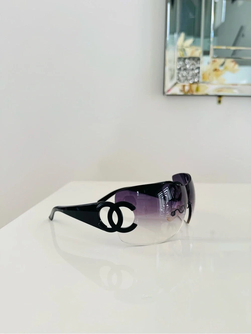 Rare 🖤 Vintage Chanel CC rimless sunglasses